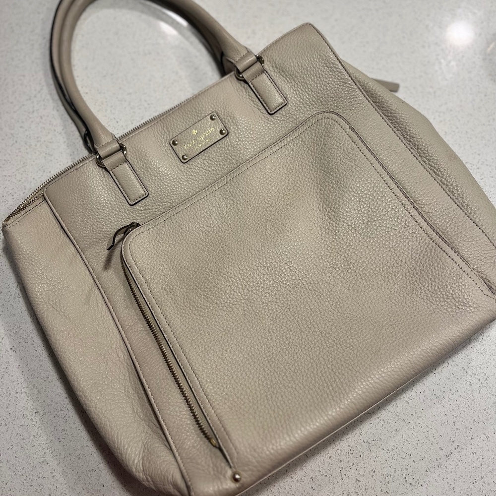 Kate Spade Cream Leather Tote